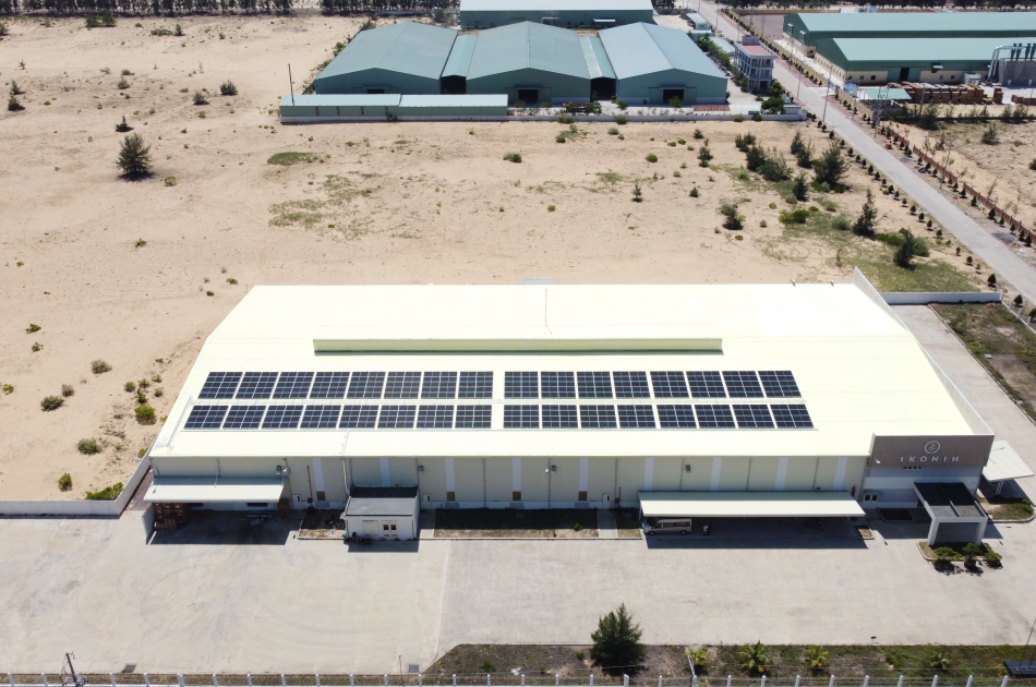 Thi công hệ thống năng lượng mặt trời áp mái 158 kWp nhà máy IKONIH - Bình Định